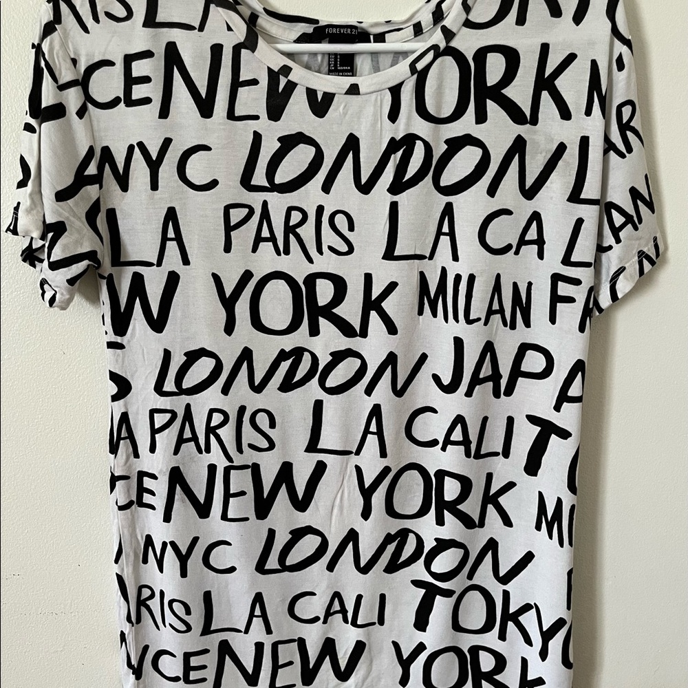 soft b&w tee from F21